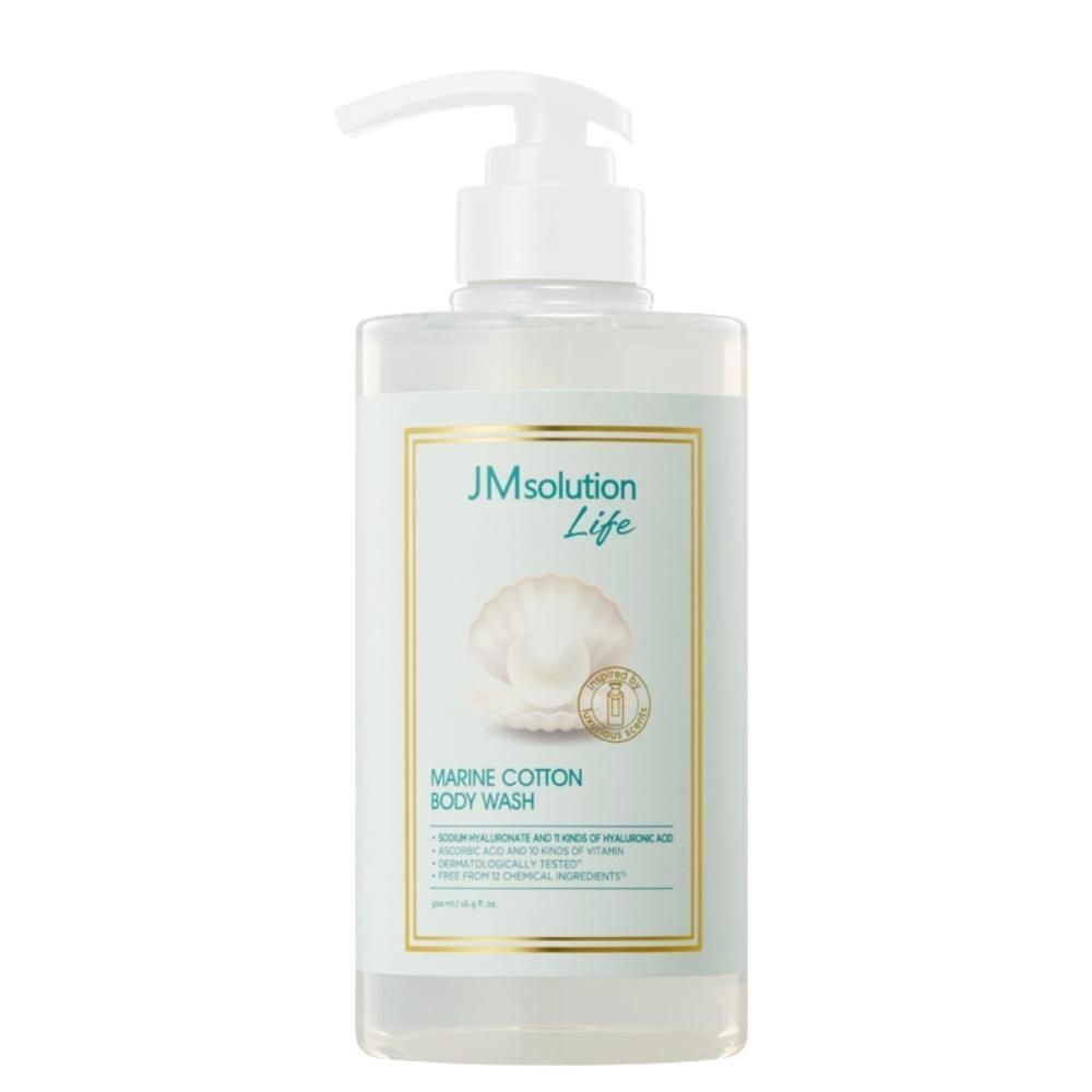 Гель для душа с экстрактом морского шелка JMSolution Life Marine Cotton Body Wash